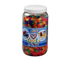 Hama 8542 - Maxi Bügelperlen Dose mit ca. 1400 Maxiperlen, neonmix