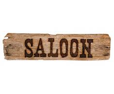 Boland 54354 Dekoration Saloon Schild 60x13 cm, braun, 60 x 13 cm