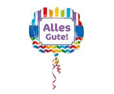 amscan 3582901 Folienballon SuperShape Alles Gute, Mehrfarbig