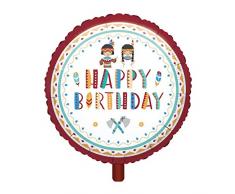 amscan 3924901 Folienballon Tepee & Tomahawk, Mehrfarbig
