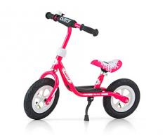 MILLY MALLY Laufrad Dusty 10 mit dem Feste Rahmen aus Stahl, Pink-White