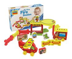 Millaminis My First Fire Station - Spielzeug ab 2 Jahren - Kleinkind Spielzeug für Zuhause, Draußen, Sandkasten und Wasser - Feuerwehrhaus