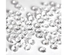 Gifts 4 All Occasions Limited SHATCHI-536 4 Stück 4,5 mm WMA 10000 Klares Kristallkonfetti Hochzeit Party Tisch, cremefarben
