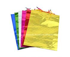 Gifts 4 All Occasions Limited SHATCHI-84 Holografische Geschenktüten für Weihnachten, Party, 12 Stück