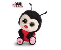 NICI Glubschis Kuscheltier Marienkäfer Lily May 15cm, Plüschtier mit großen Glitzeraugen 45559, schwarz/rot