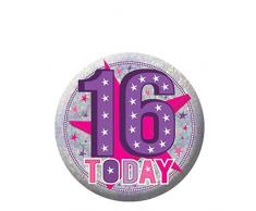 Amscan International 9900832 badge-smallbadge SML Banner Spieluhr mit Melodie 16. BD