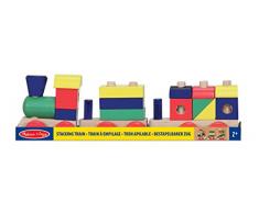 Melissa & Doug Zug zum Stapeln (klassisches Spielzeug für Kleinkinder aus Holz, 18 Teile)