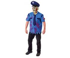Bristol Novelty ac479 Zombie Cop Kostüm mit Maske, Blumenkasten