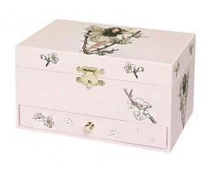 Trousselier - Blumenfeen - Flower Fairies - Musikschmuckdose - Spieluhr - Ideales Geschenk für junge Mädchen - Phosphoreszierend - Leuchtet im Dunkeln - Musik Serenade von Schubert - Farbe rosa
