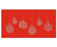 Ursus 18420063 - Silhouetten Tischlichter Filigrano Weihnachtskugeln, 115 g/qm, 5 Blatt, 14 x 27 cm, rubinrot