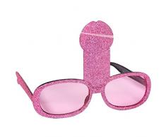 Folat 31802 Junggesellenabschied Brille Penis mit rosa Glitzer, Pink