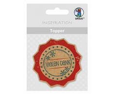 Ursus 56730004 - Topper Vielen Dank, 6,5 cm, 8 Stück