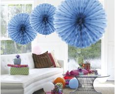 Dekoration Honeycomb Fan 45 cm – Baby Blau