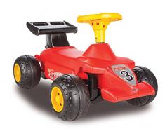 Jamara 460274 - Rutscher Formula Kid Rot - Stabil und Robust, Haltegriffe im Heckflügel, Kippschutz, ansprechendes Design in Rot oder Hellblau, Hupe