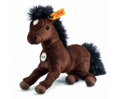 Steiff Hanno Hannoveraner - 22 cm - Plüsch Pferd liegend - Kuscheltier für Kinder - Plüschpferd - weich & waschbar - braun (280351)