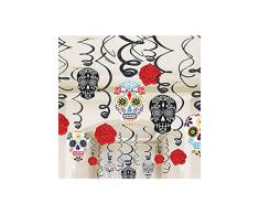 amscan International 670360 Day of The Dead wirbelt Dekoration Set