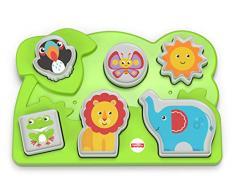 Fisher-Price GCM81 - Dschungel Tierpuzzle mit 6 Puzzle Teilen, Spielzeug ab 12 Monaten