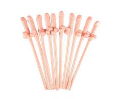 SHATCHI Straws Bachelorette Night Sipping Skin Naked Nude Drinking/Sucking Crazy Willy Strohhalme (30 in Einer Packung), Hen Party Zubehör, hautfarben