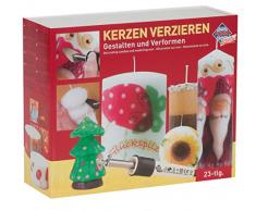 Set zum Verzieren von Kerzen mit Kerzenkolben, verschiedenen Aufsätzen, Kerzen zum Dekorieren, Servietten zum Aufbügeln mit Weihnachts-Motiven