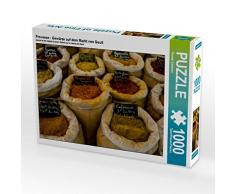 Provence - Gewürze auf dem Markt von Goult 1000 Teile Puzzle quer