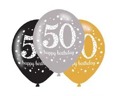 Amscan 9900740 27,5 cm Celebration 50. Latex Luftballons