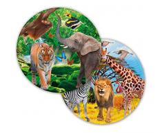 Folat NEU Teller Safari Party, Ø ca. 23 cm, 8 Stück