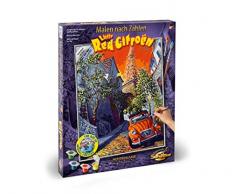 Schipper 609130820 - Malen nach Zahlen - Little Red Citroen by Miguel Freitas-Bilder malen für Erwachsene, inklusive Pinsel und Acrylfarben, 40 x 50 cm