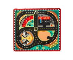 Melissa & Doug Spielteppich (100 x 90 Zentimeter) - Rennstrecke mit Autos (5 Teile)