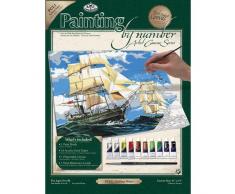 Royal & Langnickel PCL1 - Malen nach Zahlen Künstler Leinwand Serie - Segelnde Schiffe Large