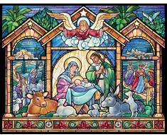 Vermont Christmas Company Stained Glass Nativity Adventskalender
