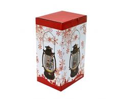 Gifts 4 All Occasions Limited SHATCHI-417 Weihnachts-Laterne mit Glitzer, 25 cm