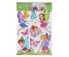 Idena 31261 - Dekosticker in 3D Optik, Feen und Schmetterlinge, 8 teilig