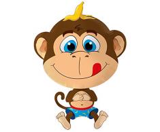 Folienballon lustiger AFFE - 79x57 cm. Luftfüllung.