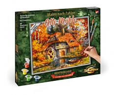 Schipper 609240799 - Malen nach Zahlen - Alte Mühle - Bilder malen für Erwachsene, inklusive Pinsel und Acrylfarben, 24 x 30 cm