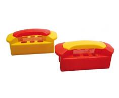 Gowi 558-76 Design Ziegelpresse, farblich Sortiert, einzeln, Sandkästen und Sandspielzeuge