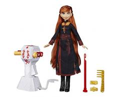 Disney Die Eiskönigin Flechtspaß Anna Puppe mit extralangem, rotem Haar, Styler und Haarclips – Spielzeug für Kinder ab 5 Jahren