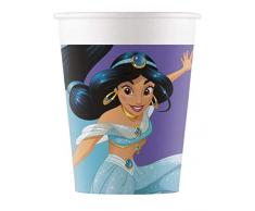 Procos 90867 Partybecher Disney Prinzessinnen aus Pappe, 8 Stück, lila