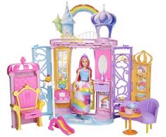 Mattel Barbie - Dreamtopia Regenbogen-Königreich Schloss und Puppe