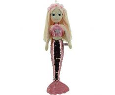 Sweety Toys 11889 Stoffpuppe Meerjungfrau Plüschtier Prinzessin 70 cm rosa