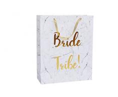Smiffys 23784 Geschenktüte für Braut, Weiß/Gold