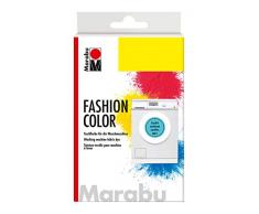 Marabu 17400023091 - Fashion Color karibik, Textilfarbe zum Färben in der Waschmaschine, kochecht, für Baumwolle, Leinen und Mischgewebe, 30 g Farbstoff und 60 g Reaktionsmittel