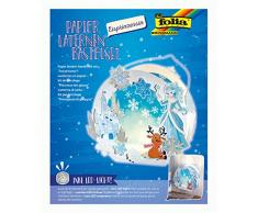 folia 68107 - Laternen - Bastelset, Eisprinzessin, inklusive Laternenstab und LED-Licht