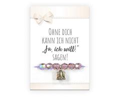 Pracht Creatives Hobby 6014-08385 - Armband mit Anhänger und Karte mit passendem Spruch, ideal als kleine Aufmerksamkeit, als Dankeschön oder als Geschenk für den Partner, Freunde oder Verwandte