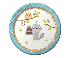 Unbekannt Creative Converting 8 Zählen Papier Dessertteller, Happi Woodland Boy