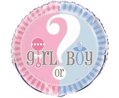 Mini-Mittelaufsatz für Geschlechter Folienballon 18 Blau/Pink