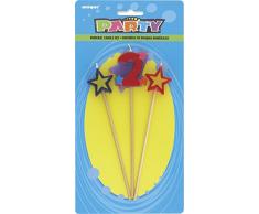 Unique Party Supplies Star Geburtstagskerzen, 3 Stück