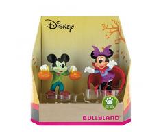 Bullyland 15082 - Spielfigurenset, Walt Disney Mickey Halloween - Mickey und Minnie im Halloweenkostüm