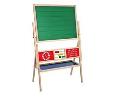 Idena 23905 - Standtafel mit Ablage, Kreidetafel und Whiteboard, magnetisch, ca. 76 x 38 x 118 cm, zum Malen, Schreiben und Rechnen