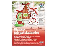 Ursus 17800003 - Adventskalender Bäumchen, blanko, 300 g/qm, 24 Boxen