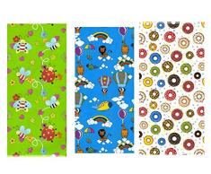 Florio Box 100 Blatt 70 x 100 Fantasie Bambus, Geschenkpapier 110, Mehrfarbig, 8001294863946